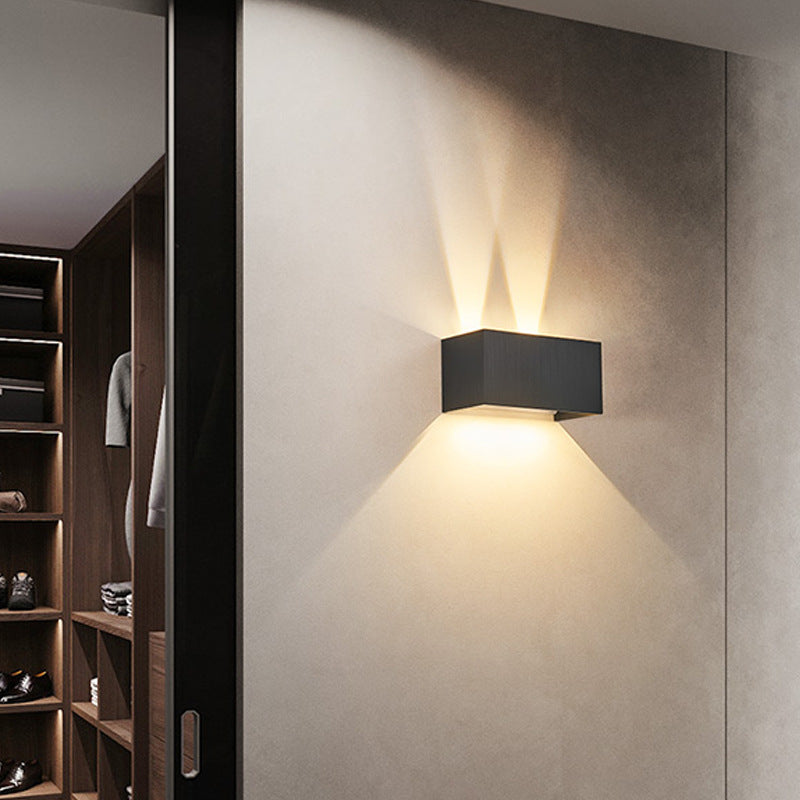 Modern Minimalist Aluminum Square Flat Adjustable Beam LED Reading Wall Sconce Lamp