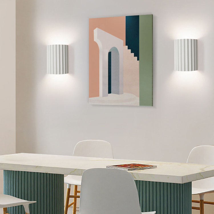 Contemporary Nordic Resin Tiles 2-Light Wall Sconce Lamp