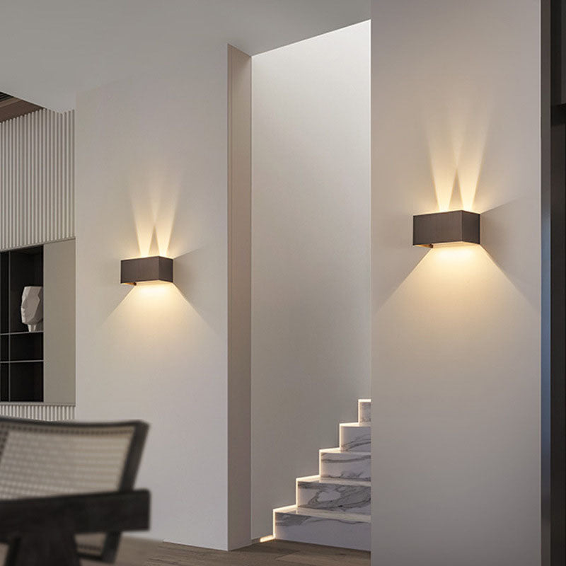 Modern Minimalist Aluminum Square Flat Adjustable Beam LED Reading Wall Sconce Lamp