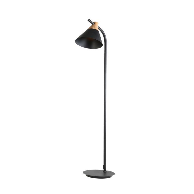 Contemporary Nordic Round Macaron Metal 1-Light Standing Floor Lamp
