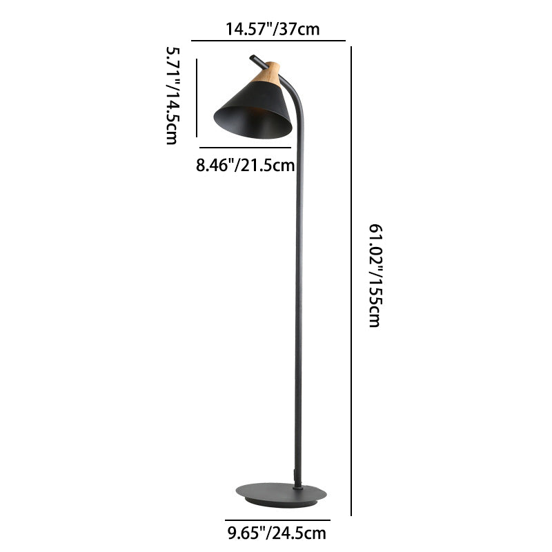 Contemporary Nordic Round Macaron Metal 1-Light Standing Floor Lamp