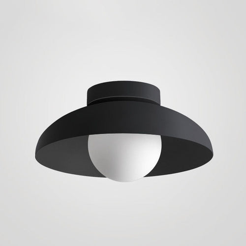 Contemporary Nordic Wabi-sabi Iron Glass 1-Light Semi-Flush Mount Light