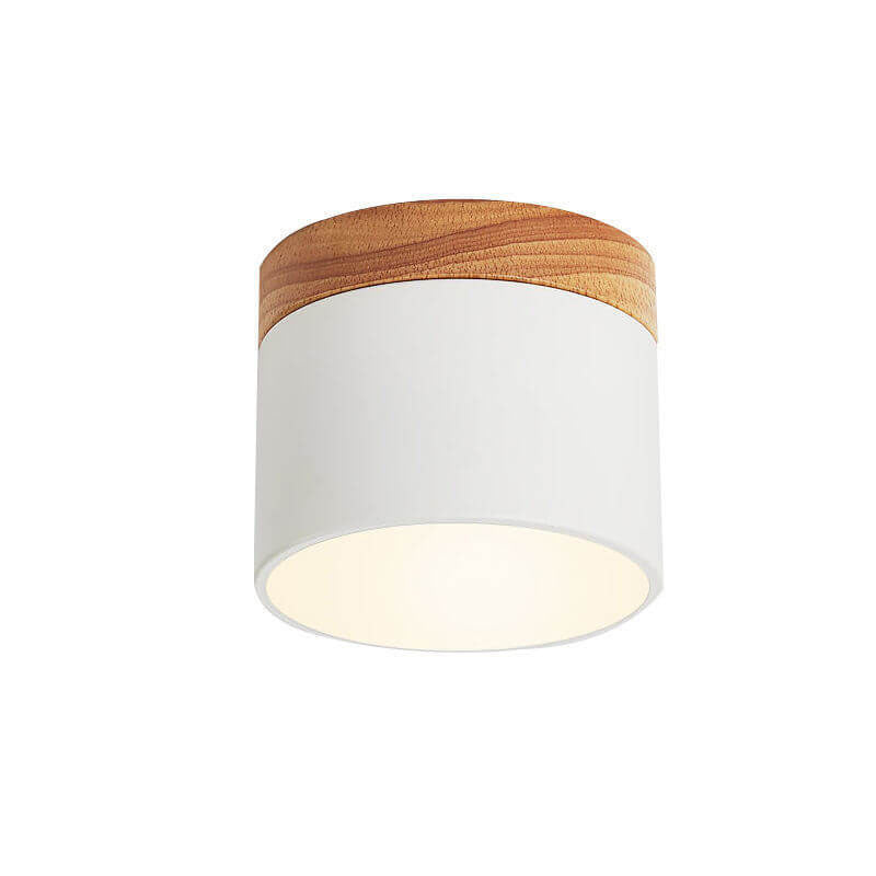 Scandinavian Macaroon Solid Color Log LED Flush Mount Flushmount Ceiling Light