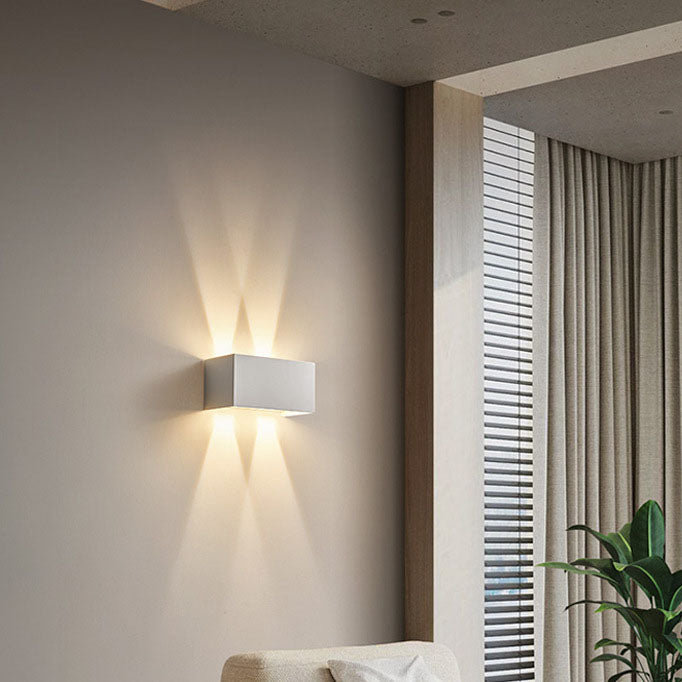 Modern Minimalist Aluminum Square Flat Adjustable Beam LED Reading Wall Sconce Lamp