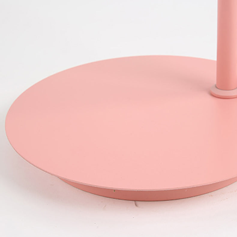 Contemporary Nordic Round Macaron Metal 1-Light Standing Floor Lamp