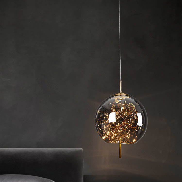 Contemporary Scandinavian Cylinder Oval Glass 1-Light Pendant Light
