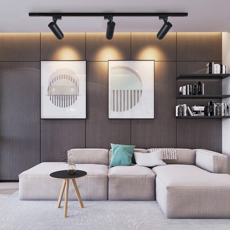 Modern Minimalist Adjustable Dimmable Focus Dimming Spotlight Tubular Track Lighting 3/4/5 Light LED Flush Mount Light