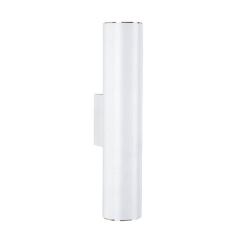 Modern Minimalist Round Aluminum Cylindrical 2-Light Wall Sconce Lamp