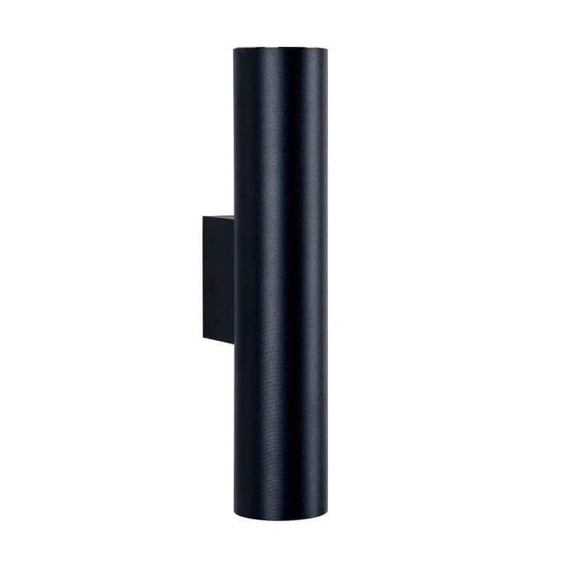 Modern Minimalist Round Aluminum Cylindrical 2-Light Wall Sconce Lamp