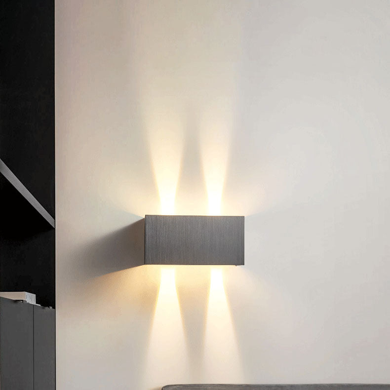 Modern Minimalist Aluminum Square Flat Adjustable Beam LED Reading Wall Sconce Lamp