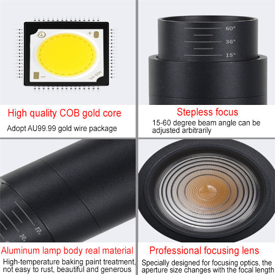 Modern Minimalist Adjustable Dimmable Focus Dimming Spotlight Tubular Track Lighting 3/4/5 Light LED Flush Mount Light