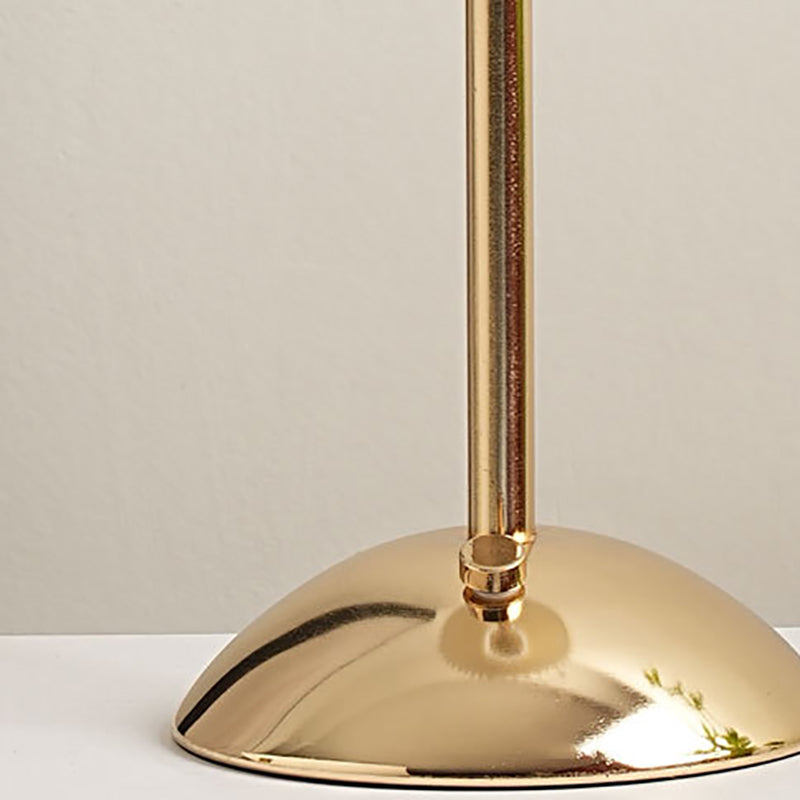 Contemporary Scandinavian Rechargeable Iron Fabric Conic Pleated 1-Light Table Lamp