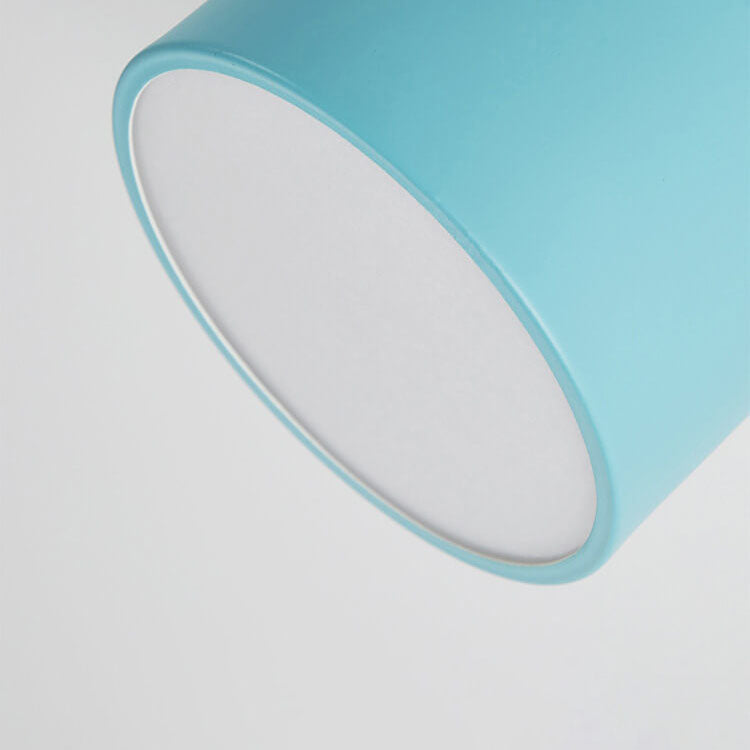 Scandinavian Macaroon Solid Color Log LED Flush Mount Flushmount Ceiling Light