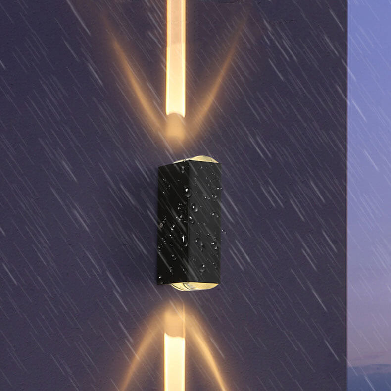 Modern Minimalist Aluminum Hardware Rectangular LED Outdoor Wall Sconce Lamp