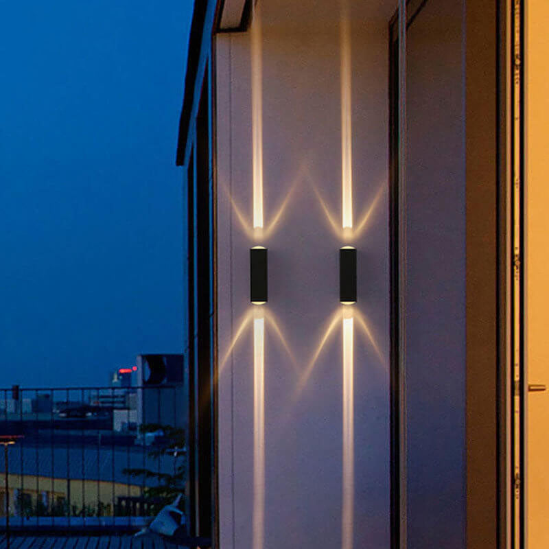 Modern Minimalist Aluminum Hardware Rectangular LED Outdoor Wall Sconce Lamp