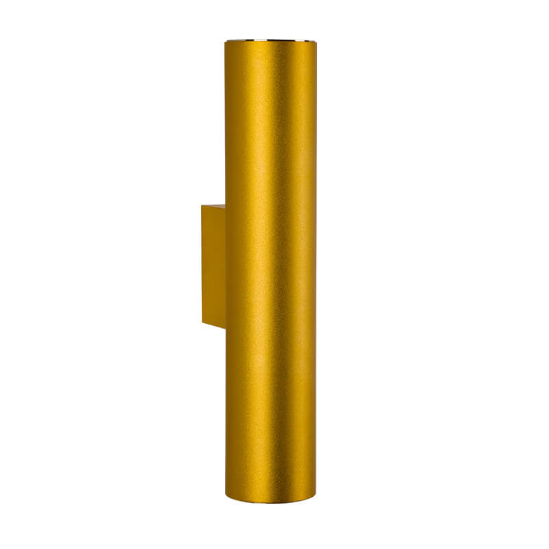 Modern Minimalist Round Aluminum Cylindrical 2-Light Wall Sconce Lamp