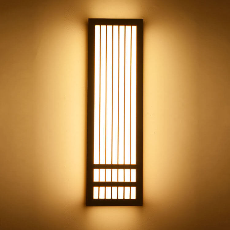Modern Minimalist Solid Wood Acrylic Rectangular LED Wall Sconce Lamp