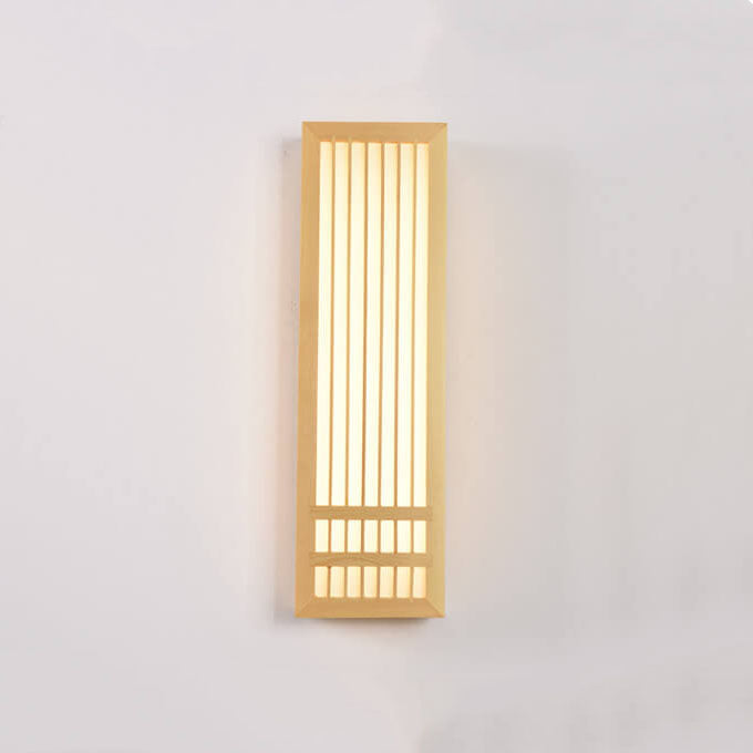 Modern Minimalist Solid Wood Acrylic Rectangular LED Wall Sconce Lamp