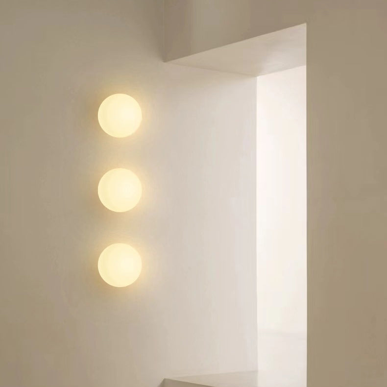 Modern Minimalist Orb Glass 1-Light Wall Sconce Lamp