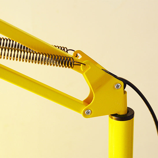 Contemporary Scandinavian Retractable Swivel Round Iron 1-Light Standing Floor Lamp