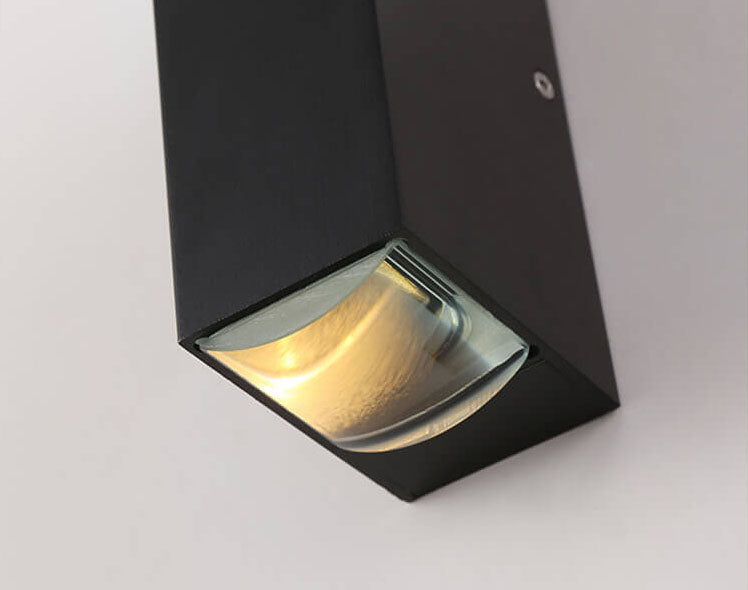 Modern Minimalist Aluminum Hardware Rectangular LED Outdoor Wall Sconce Lamp