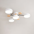 Contemporary Scandinavian Round Molecule Branch Design LED Semi Flush Mount Ceiling Light