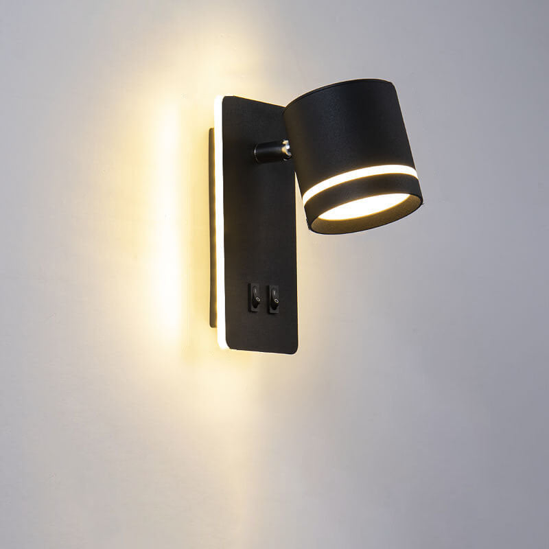 Contemporary Nordic Iron Square Spotlight Rotatable LED Reading Wall Sconce Lamp