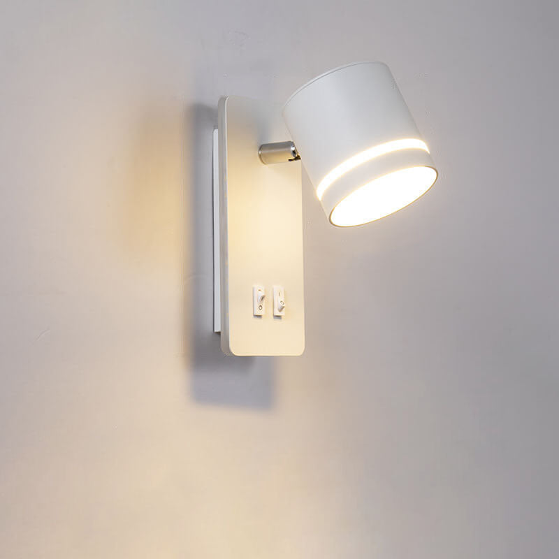 Contemporary Nordic Iron Square Spotlight Rotatable LED Reading Wall Sconce Lamp