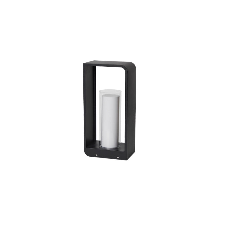 Modern Minimalist Square Frame Stainless Steel Acrylic LED Waterproof Lawn Landscape Light