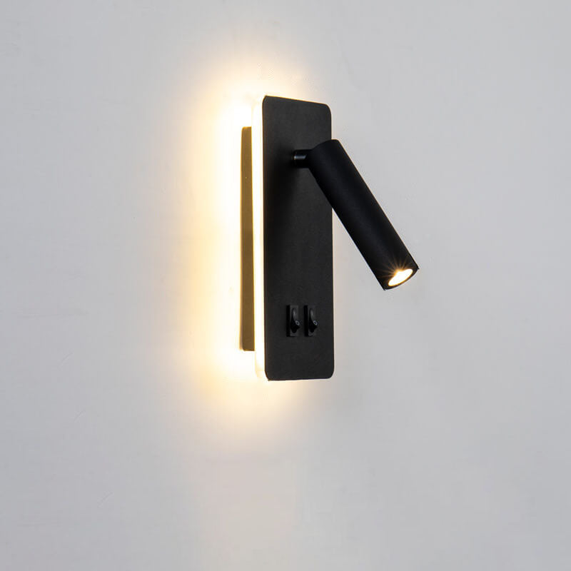Contemporary Nordic Iron Square Spotlight Rotatable LED Reading Wall Sconce Lamp