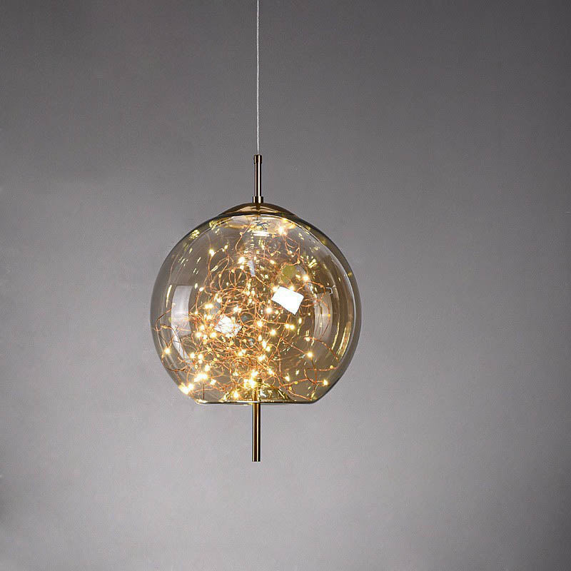 Contemporary Scandinavian Cylinder Oval Glass 1-Light Pendant Light