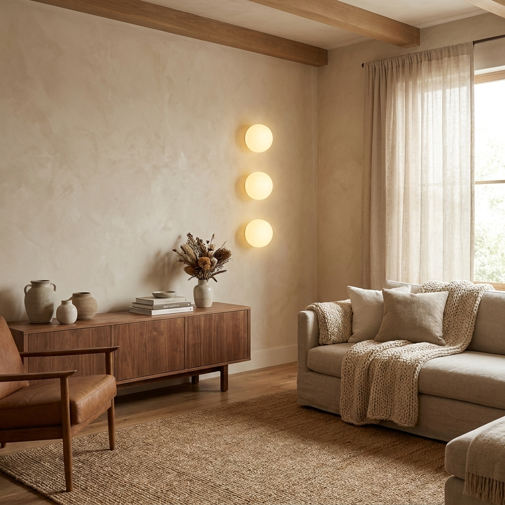 Modern Minimalist Orb Glass 1-Light Wall Sconce Lamp