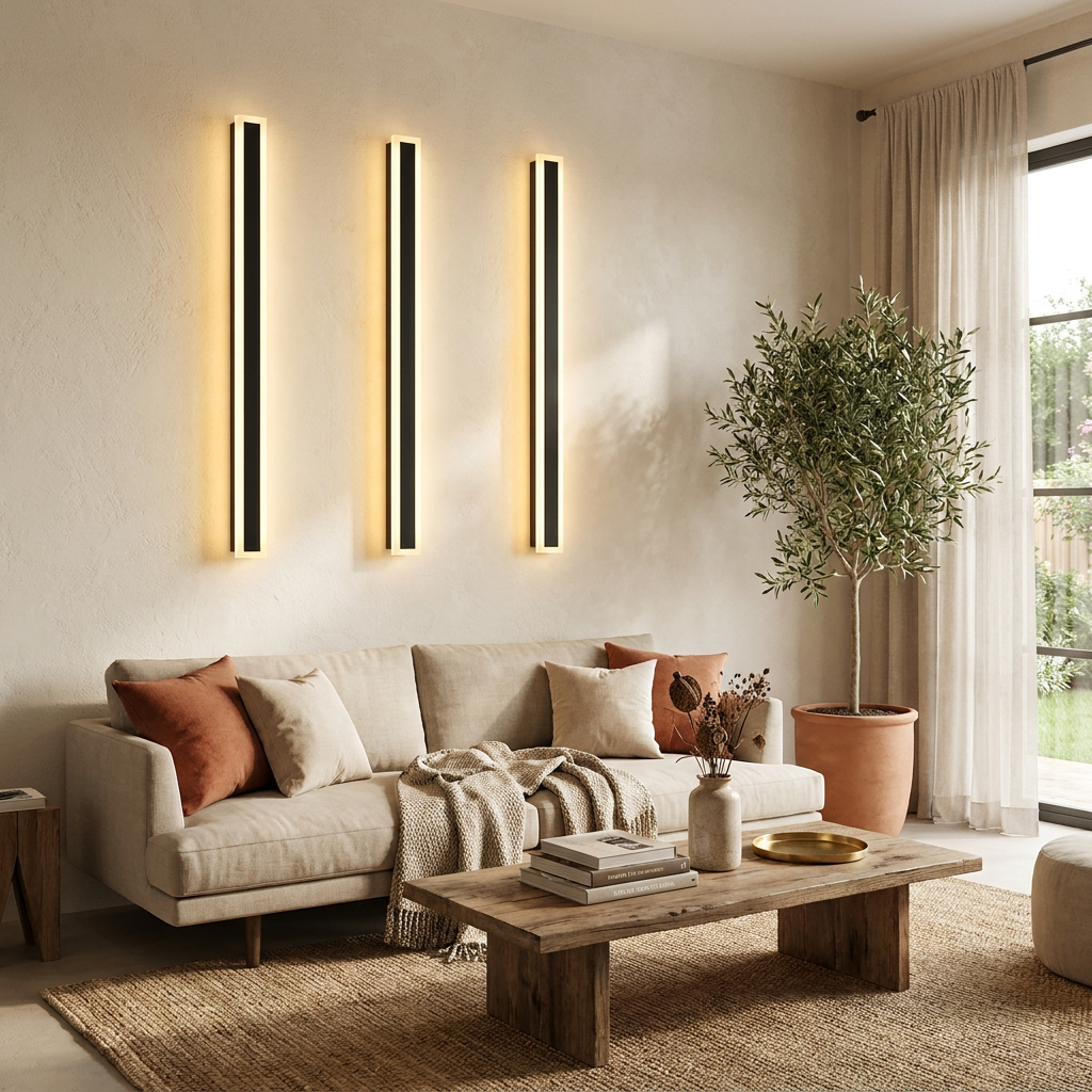 Minimalistic Elongated Bar Shaped 1-Light LED Acrylic Outdoor Waterproof Wall Light