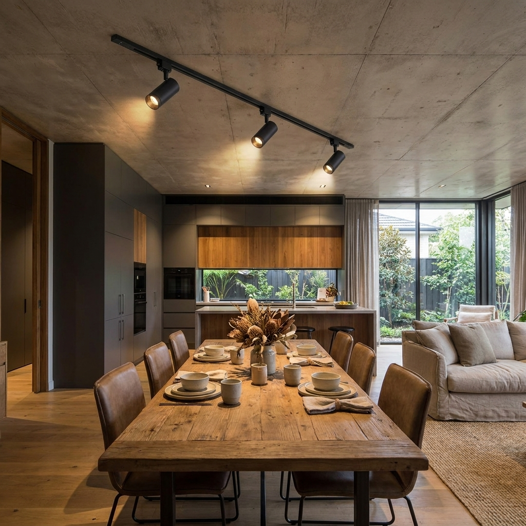 Modern Minimalist Adjustable Dimmable Focus Dimming Spotlight Tubular Track Lighting 3/4/5 Light LED Flush Mount Light
